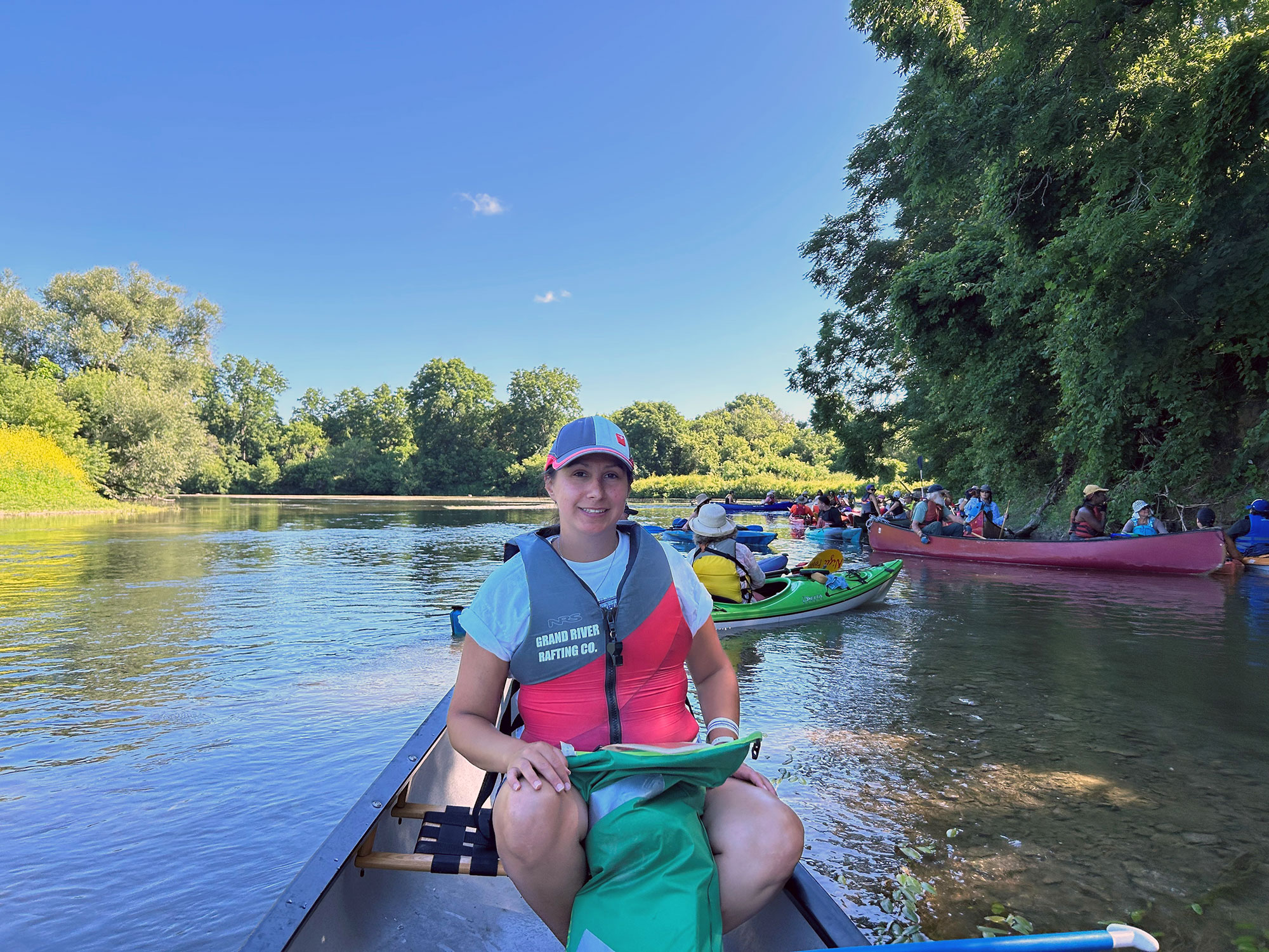 canoeing on the Grand River