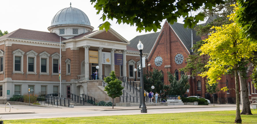 Carnegie building on the Brantford campus
