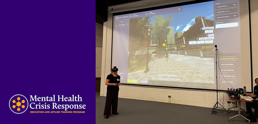 MHCR trainer delivering training at Ontario Police College