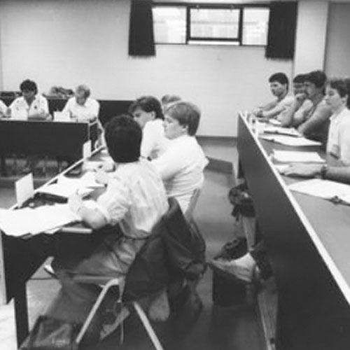 MBA students in class (1986)