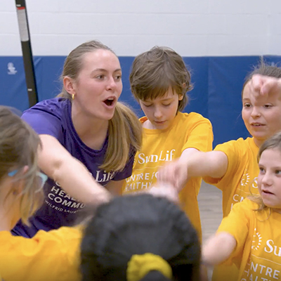 Children participating in Sun Life Centre for Healthy Communities programming