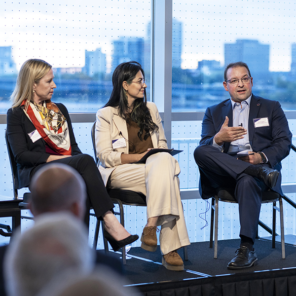 Ann Fitz-Gerald, left, Homa Kheyrollah Pour and Joe Dragon